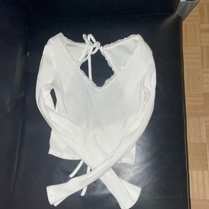 Open back long sleeve top